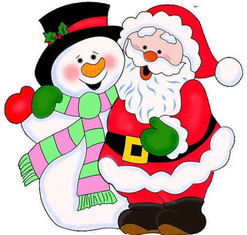 Дед Мороз и Снегурочка и Снеговик и елка