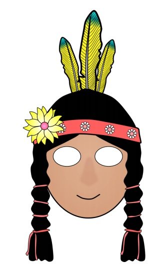 Индеец маска на лице