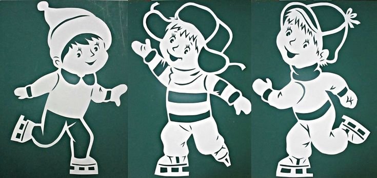 Вытынанки на окна дети