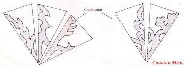 Эскизы снежинок из бумаги для вырезания