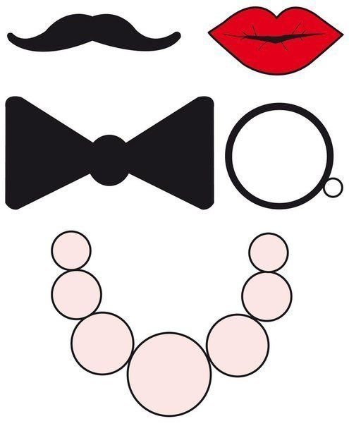 Усы на палочке для фотосессии