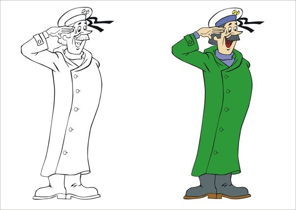 Простоквашино почтальон Печкин раскраска