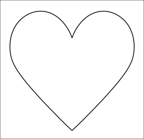 Шаблон сердце для торта