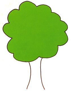 Кроны деревьев для аппликации