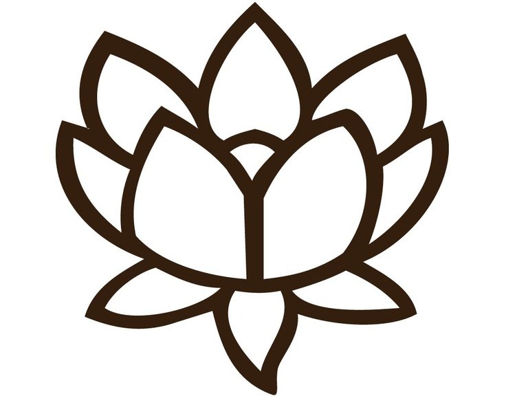 Лотос трафарет