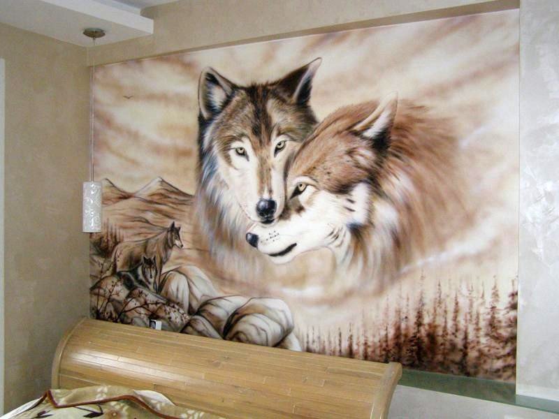 Роспись стен аэрография