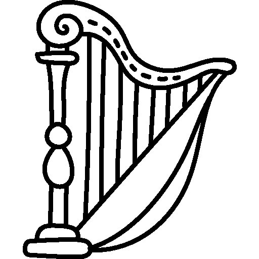 Арфа рисунок для детей
