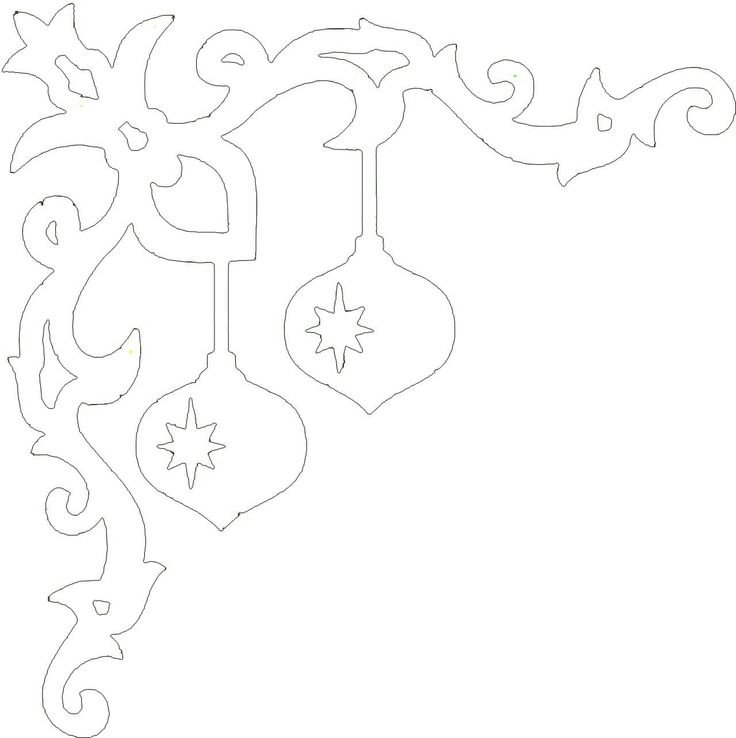 Новогодние уголки на окна