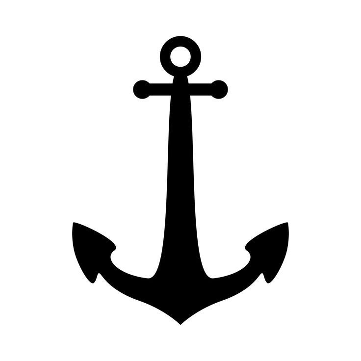 Якорь трафарет для вырезания