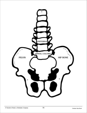 Трафарет костей для костюма скелета