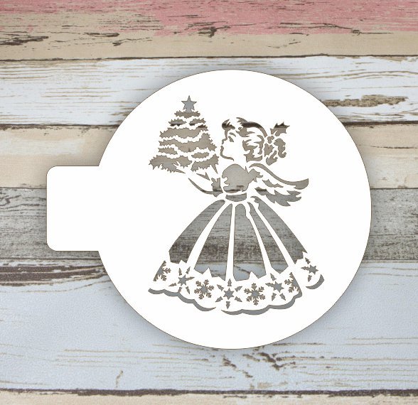 Трафарет для кофе новый год