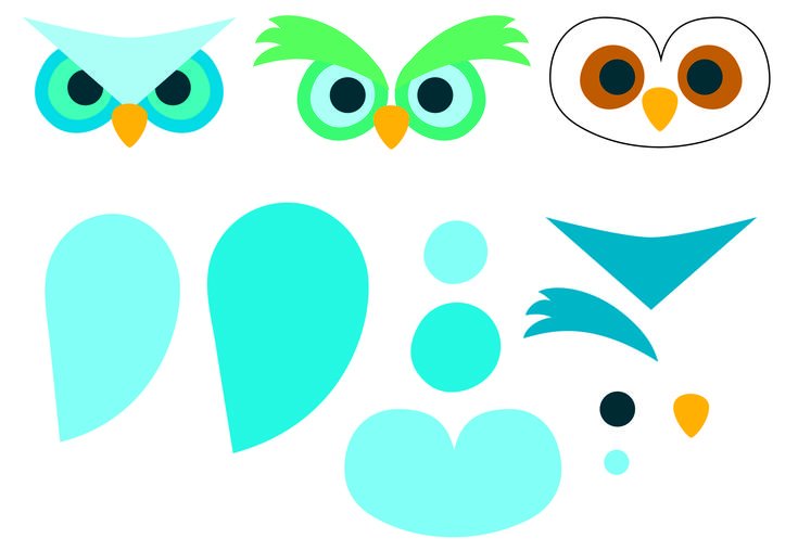 Совушка шаблон для аппликации