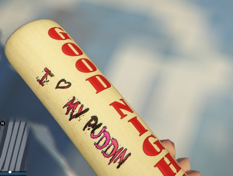 Бита Харли Квинн надписи на бите