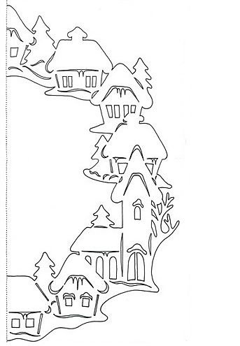 Украшения на окна домики