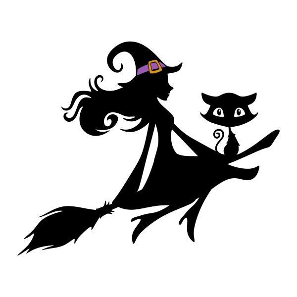 Силуэт ведьмочки