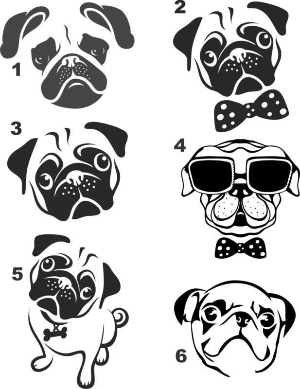 Стикеры собачки чб