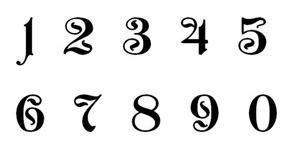 Красивое написание цифр