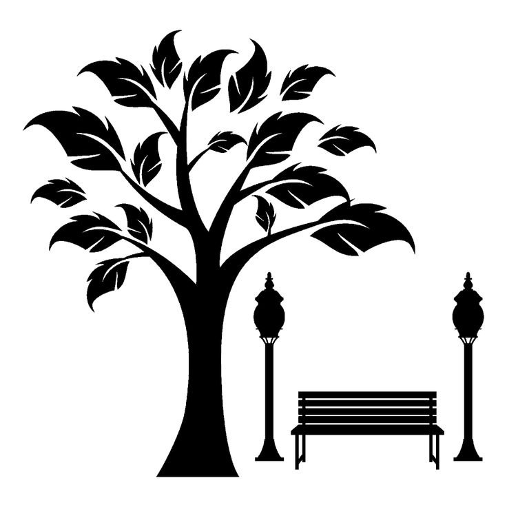 Скамейка силуэт