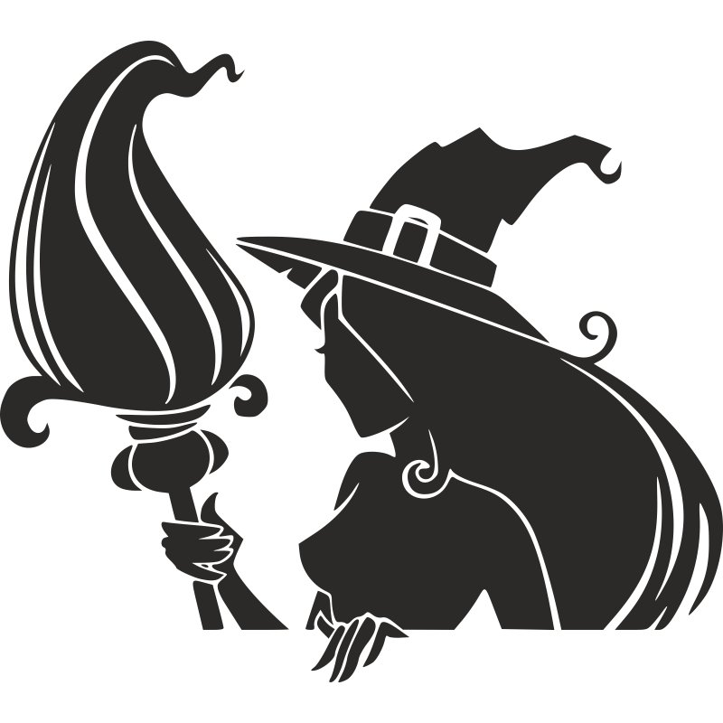 Наклейка ведьма