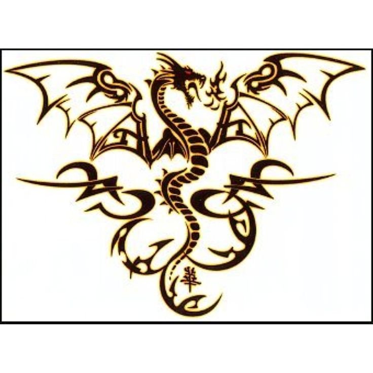 Дракон тату эскиз