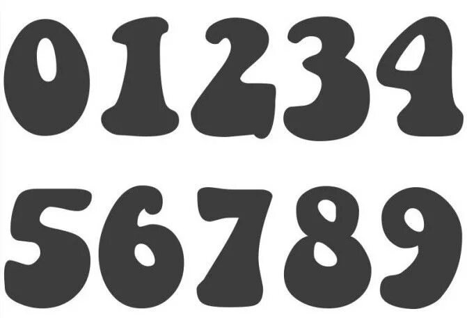 Цифры крупные красивые