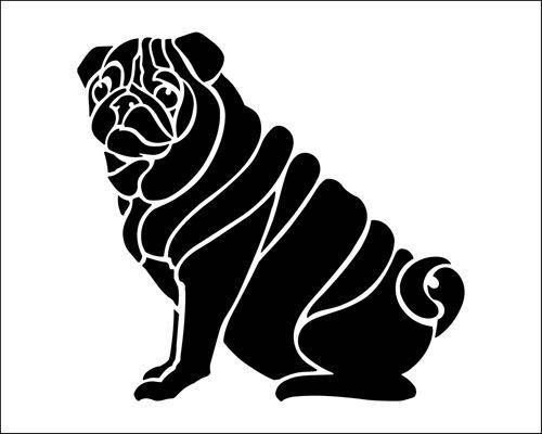 Мопс силуэт