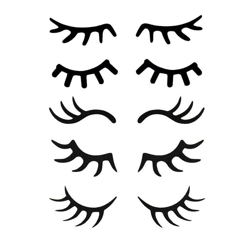 Ресницы единорога трафарет