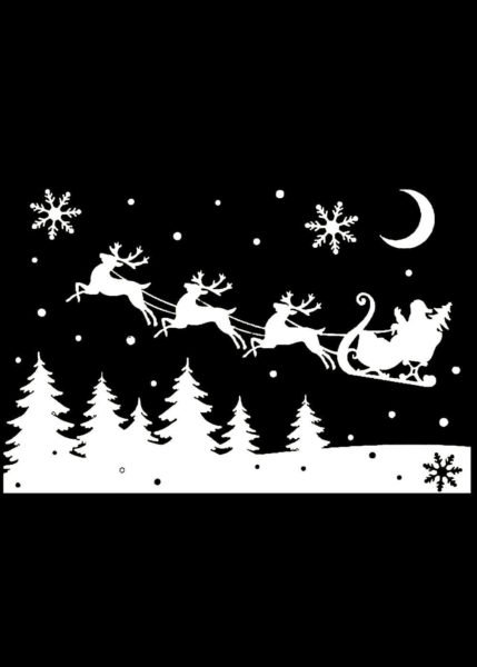 Трафареты для декора окон на новый год 2022