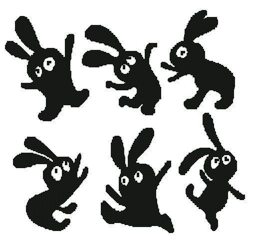 Заяц стилизованный силуэт