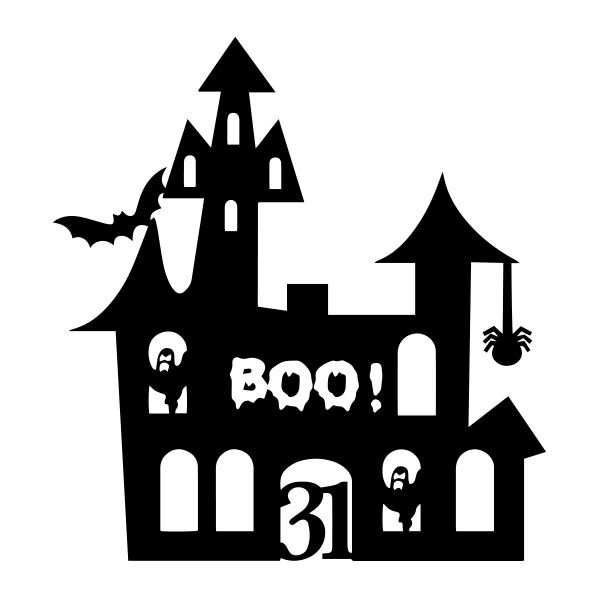 Трафареты на Хэллоуин дом