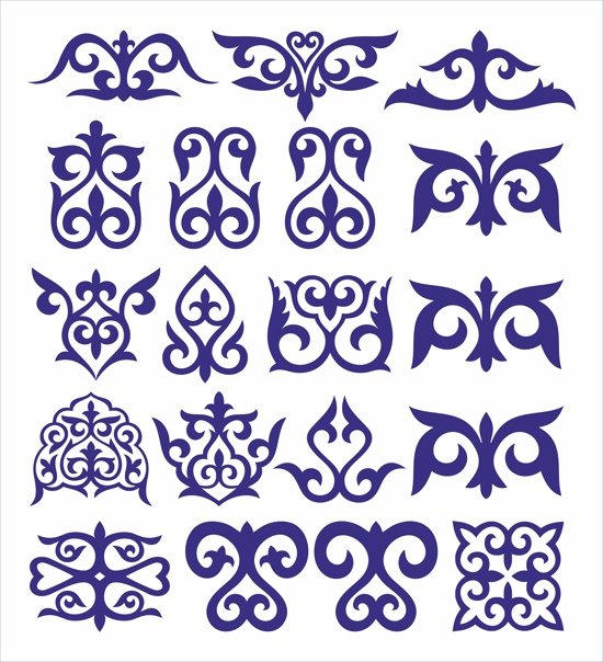 Казахский орнамент Баскур