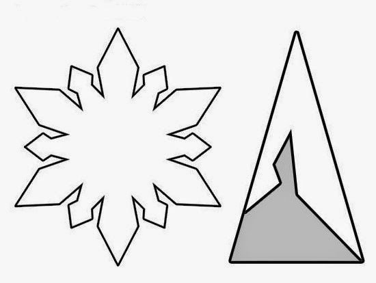 Простые снежинки из бумаги