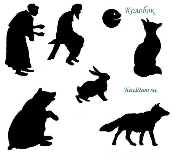 Театр теней сказка Колобок