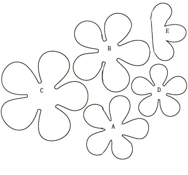 Цветы трафарет для вырезания