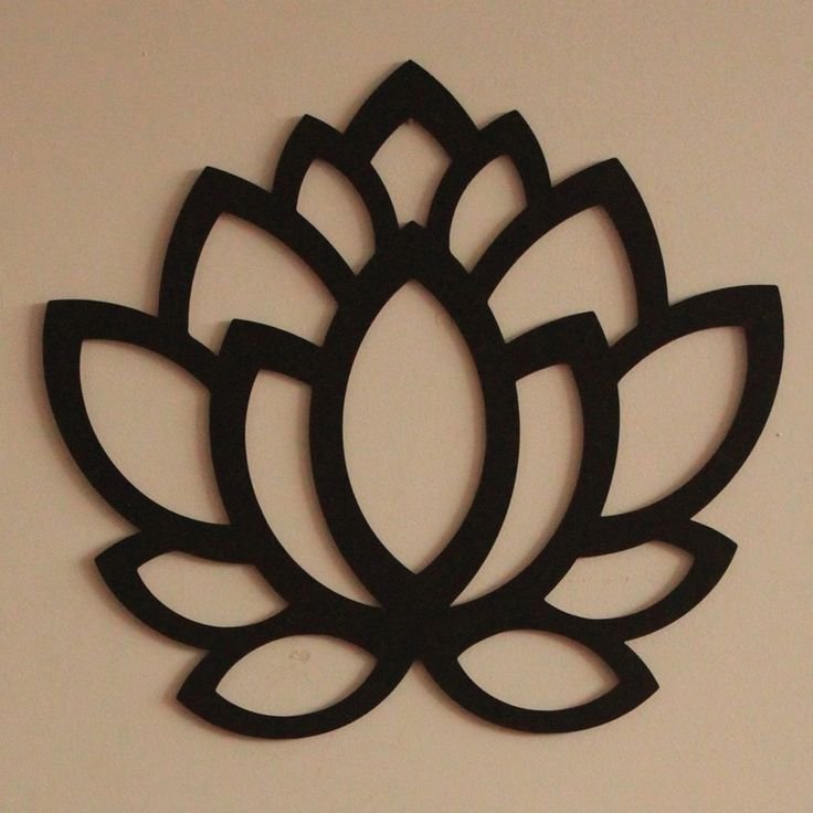 Лотос трафарет