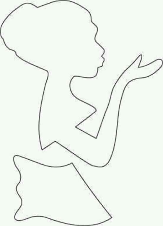 Силуэт девушки для поделки