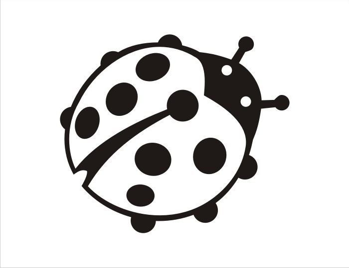 Божья коровка трафарет