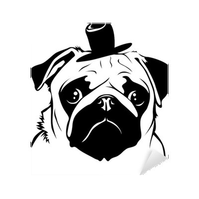 Мопс силуэт