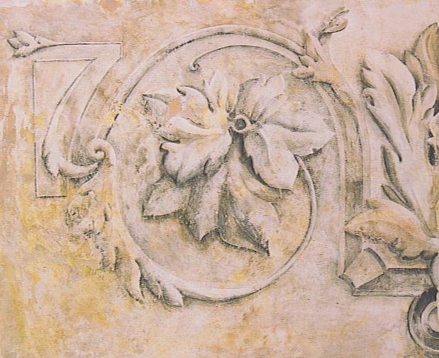 Альфрейная гризайль орнамент