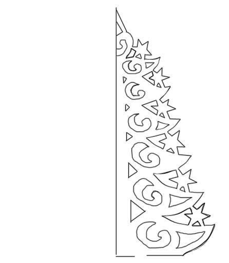 Елочка трафарет