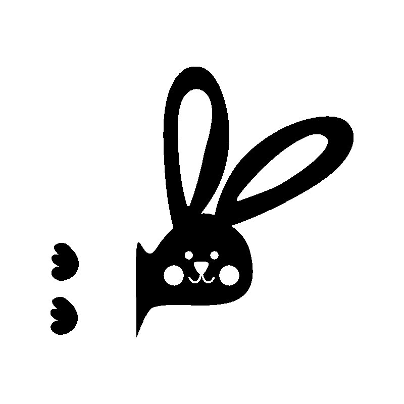 Наклейка выглядывающие зайцы