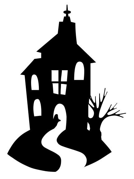 Трафарет замка для Хэллоуина