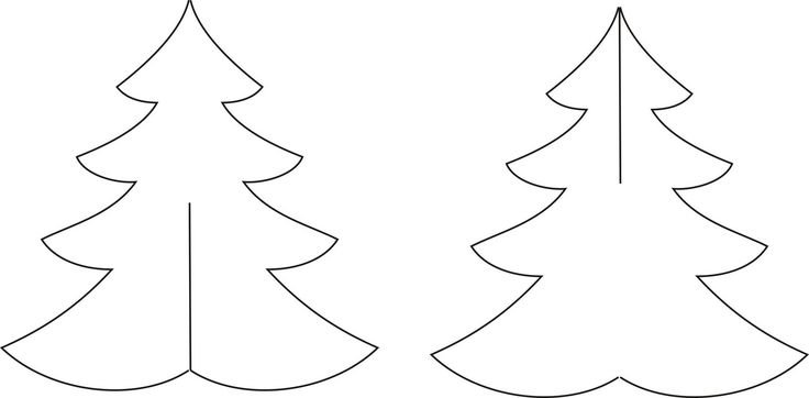 Елочка трафарет
