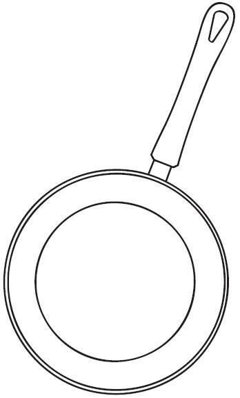 Трафарет сковорода для детей