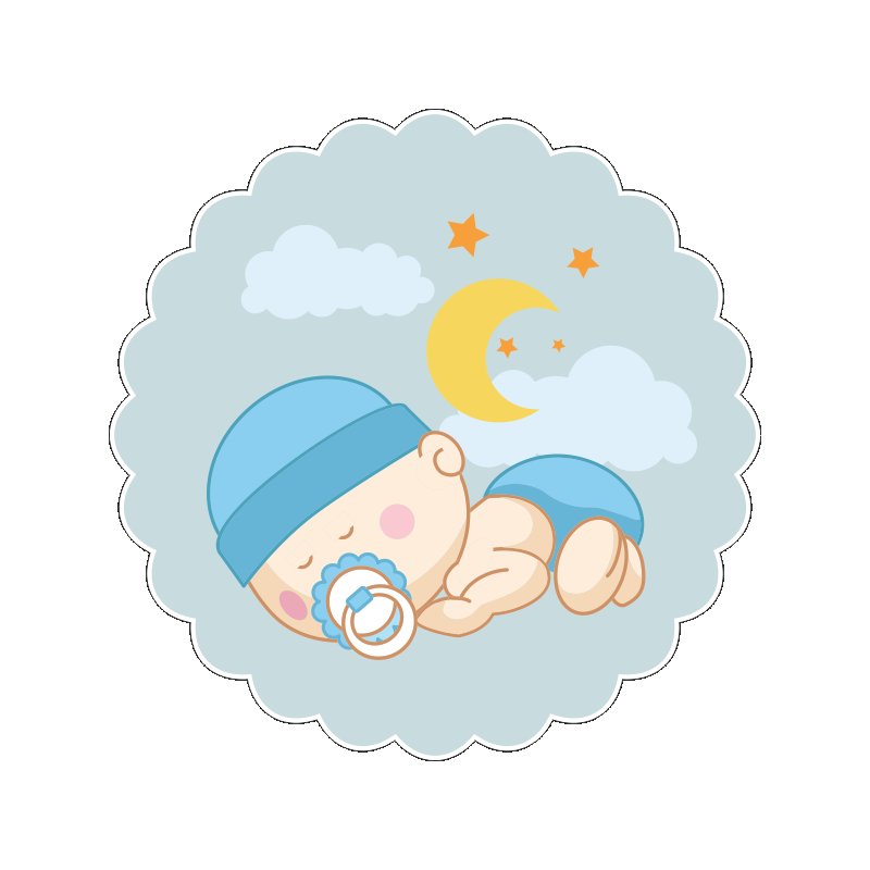 Стикеры с новорожденным мальчиком