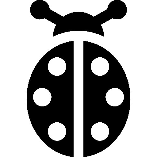 Трафарет Божьей коровки для вырезания