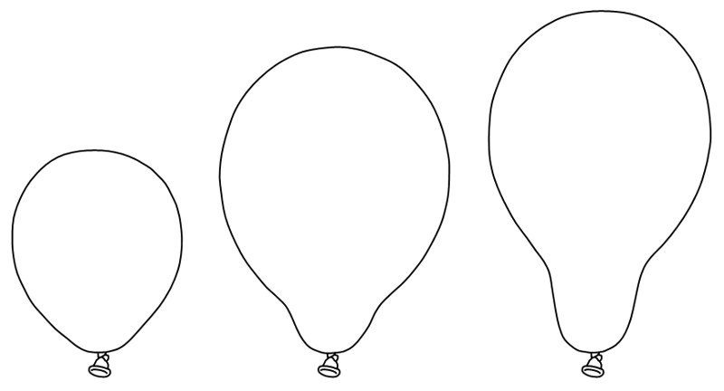 Воздушный шарик раскраска