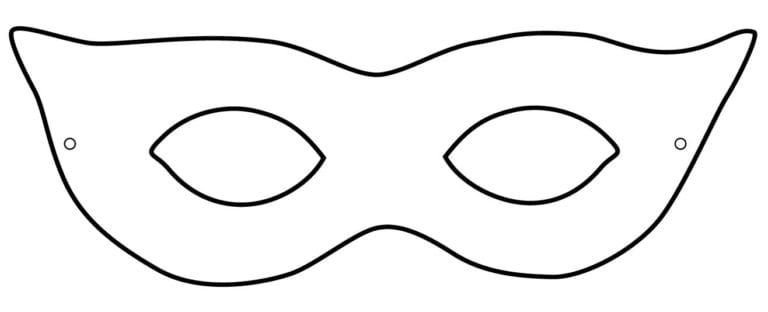 Карнавальная маска трафарет