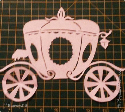 Вытынанка карета для Золушки