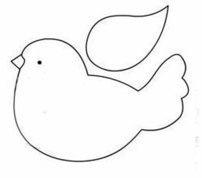 Шаблон птицы для аппликации